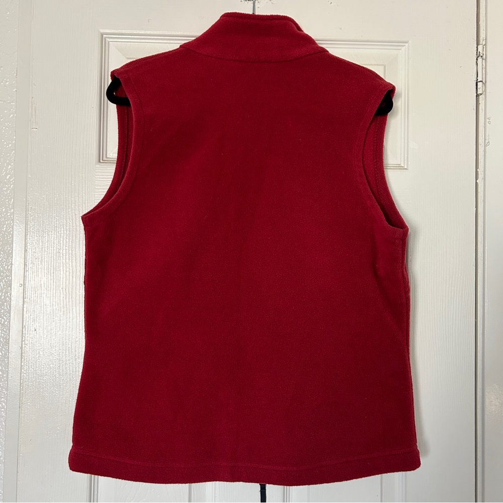 Columbia women’s red fleece vest - Picture 3 of 9